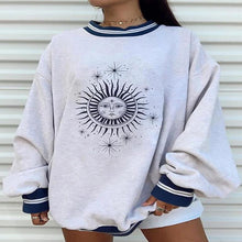 Load image into Gallery viewer, Casual Printed Round Neck Sweatshirt
