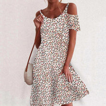 Load image into Gallery viewer, Floral Printed Off Shoulder Vacation Dress