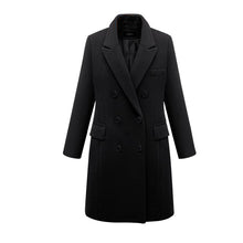 Load image into Gallery viewer, Double-Breasted Woolen Coat
