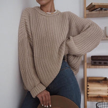 Load image into Gallery viewer, Fashion Solid Color Round Neck Warm Sweater
