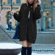 Load image into Gallery viewer, Solid Color Cross Knit Cardigan Sweater Coat