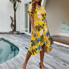 Load image into Gallery viewer, Floarl Printed Holiday Maxi Dress