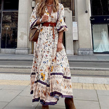 Load image into Gallery viewer, Bohemian Print Maxi Dress