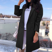 Load image into Gallery viewer, Solid Double-Breasted Slim Lapel Coat