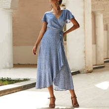 Load image into Gallery viewer, V-Neck Print Maxi Dress