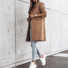 Load image into Gallery viewer, Simple Long-Sleeved Button Woolen Coat