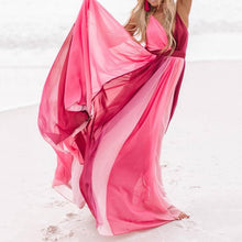 Load image into Gallery viewer, Elegant V-Neck Backless Mesh Sling Maxi Dress