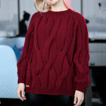 Load image into Gallery viewer, Round Neck Twist Knit Sweater