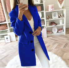 Load image into Gallery viewer, Fashion Lapel Long Sleeve Woolen Coat