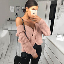 Load image into Gallery viewer, Sexy V-neck Casual Sweater