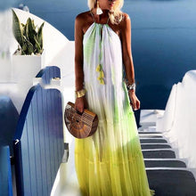 Load image into Gallery viewer, Tie-dye Beach Maxi Dress