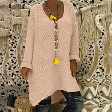 Load image into Gallery viewer, Solid Color Irregular Hem Loose Long Sweater