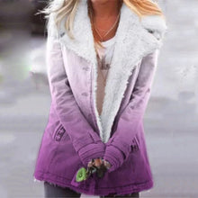 Load image into Gallery viewer, Gradient Printed Plush Warm Coat