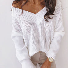 Load image into Gallery viewer, Sexy V-Neck Long Sleeve Sweater