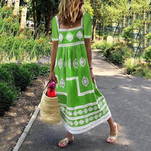 Load image into Gallery viewer, Bohemia Style Short Sleeve Maxi Dress
