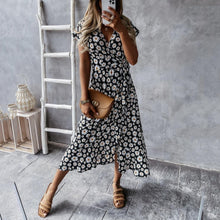 Load image into Gallery viewer, V Neck Floarl Printed Sexy Maxi Dress