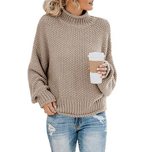Load image into Gallery viewer, Turtleneck Pullover Loose Knit Oversized Sweater