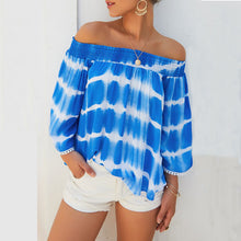 Load image into Gallery viewer, Tie-dye Printed One-shoulder Pullover Top