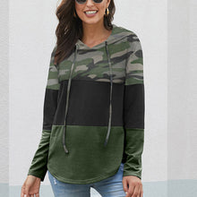 Load image into Gallery viewer, Hooded Contrast Color Pullover Sweatshirt