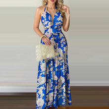 Load image into Gallery viewer, Floral Printed Backless Maxi Dress