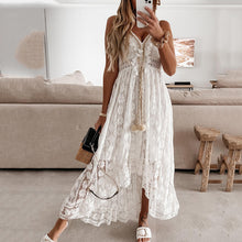 Load image into Gallery viewer, Elegant Lace Halter Maxi Dress