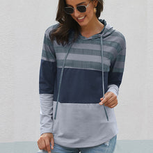 Load image into Gallery viewer, Hooded Contrast Color Pullover Sweatshirt