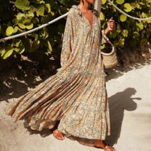 Load image into Gallery viewer, Fashion Ruffled Collar Holiday Print Dress