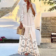 Load image into Gallery viewer, Bohemia Style Tassel Vacation Maxi Dress