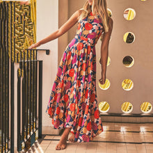 Load image into Gallery viewer, Printed Bohemian Vacation Maxi Dress
