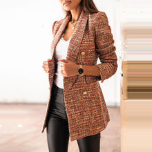 Load image into Gallery viewer, Double-Breasted Lapel Print Coat