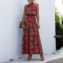 Load image into Gallery viewer, Elegant Round Neck Printed Maxi Dress