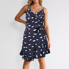 Load image into Gallery viewer, Elegant Printed Ruffle Hem Mini Dress