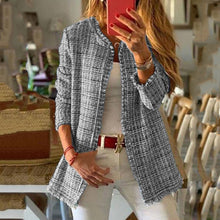 Load image into Gallery viewer, Retro Fashion Plaid Coat