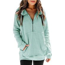 Load image into Gallery viewer, Half Zipper Solid Color Casual Sweatshirt