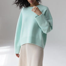 Load image into Gallery viewer, Pure Color Knitted Casual Pullover Sweater