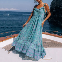 Load image into Gallery viewer, Fashion Printed Suspender Maxi Dress