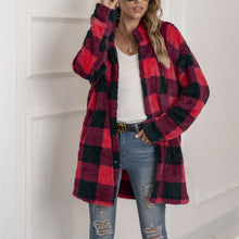 Load image into Gallery viewer, Contrast Plaid Long Cardigan
