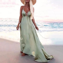 Load image into Gallery viewer, Sexy V-Neck Backless Vacation Maxi Dress