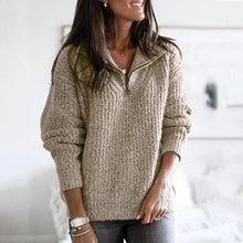 Load image into Gallery viewer, Zipper Pullover Sweater