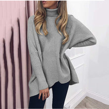 Load image into Gallery viewer, Turtleneck Pullover Bat Sleeve Sweater
