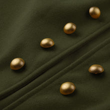 Load image into Gallery viewer, Elegant Solid Color Round Neck Long Sleeve Button Coat