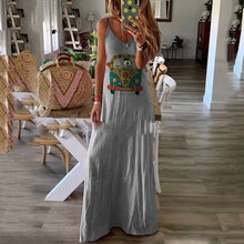 Load image into Gallery viewer, Cute Cartoon Printed Maxi Dress