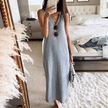 Load image into Gallery viewer, Solid Color Casual Vest Dress