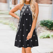 Load image into Gallery viewer, Halter Print Sleeveless Dress