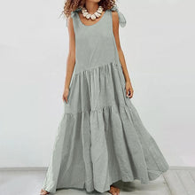 Load image into Gallery viewer, Sling Cotton And Linen Casual Maxi Dress