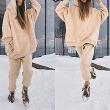 Load image into Gallery viewer, Hooded Sports Casual Sweatshirt Set (Sweatshirt+Pants)