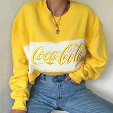 Load image into Gallery viewer, Round Neck Printed Long-sleeved Sweatshirt