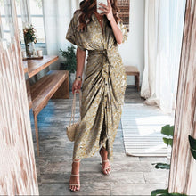 Load image into Gallery viewer, Elegant Fashion Printed V-Neck Maxi Dress