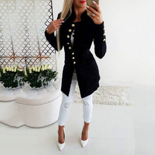 Load image into Gallery viewer, Long-Sleeved Buttoned Slim Thin Coat