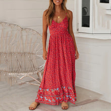 Load image into Gallery viewer, Bohemian Floral Printed Sleeveless Maxi Dress